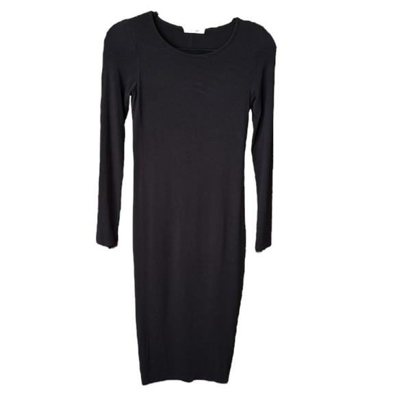 MARINE LAYER Lexi Longsleeve Midi Dress in Black Classic Office Siren Small - Picture 10 of 14